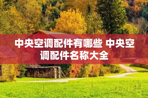 中央空调配件有哪些 中央空调配件名称大全