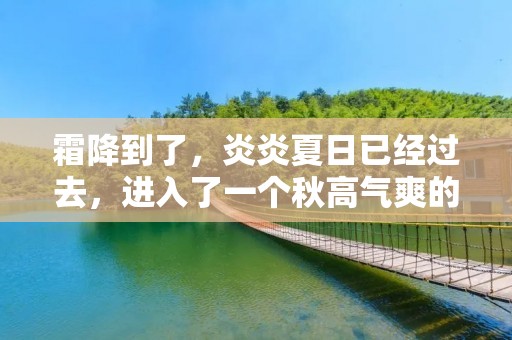 霜降到了，炎炎夏日已经过去，进入了一个秋高气爽的季节。霜降是二十四节气中的第十八个节气，标志着秋季的深入，天气逐渐寒冷，气温开始下降。在这个节气里，人们开始注意保暖，这也是一年中最适合吃肉的季节。在这个时候，我们可以用不同的食材来烹饪美味的菜肴，为家人和朋友带来温暖和快乐。下面是一些霜降做法，希望对您有所帮助。