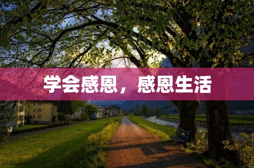学会感恩,感恩生活