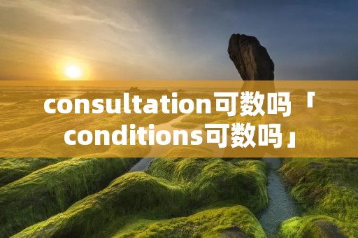 consultation可数吗「conditions可数吗」 consultation可数吗「conditions可数吗」