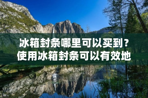 冰箱封条哪里可以买到？使用冰箱封条可以有效地保持冰箱内的食品新鲜，防止异味扩散，还可以防止冰箱内的水汽凝结在食品上。那么，冰箱封条在哪里可以买到呢？下面，我们来详细了解一下。