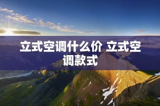 立式空调什么价 立式空调款式