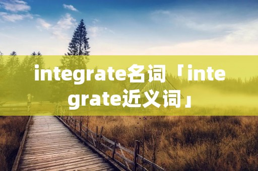 integrate名词「integrate近义词」