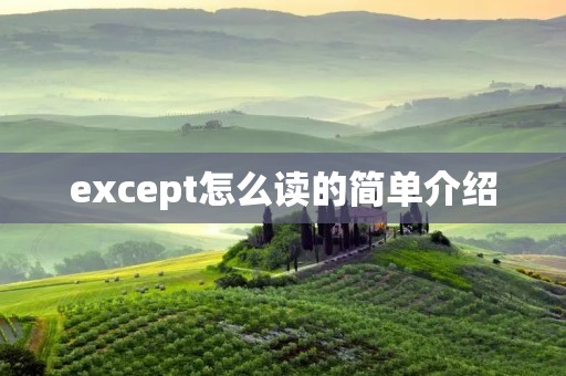 except怎么读的简单介绍
