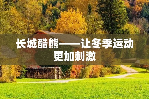 长城酷熊——让冬季运动更加** 长城酷熊——让冬季运动更加**