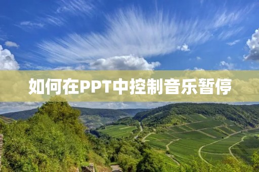 如何在PPT中控制音乐暂停