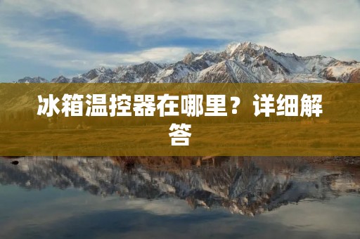 冰箱温控器在哪里?详细解答 冰箱温控器在哪里?详细解答