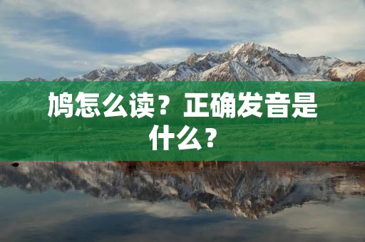 鸠怎么读?正确发音是什么? 鸠怎么读?正确发音是什么?