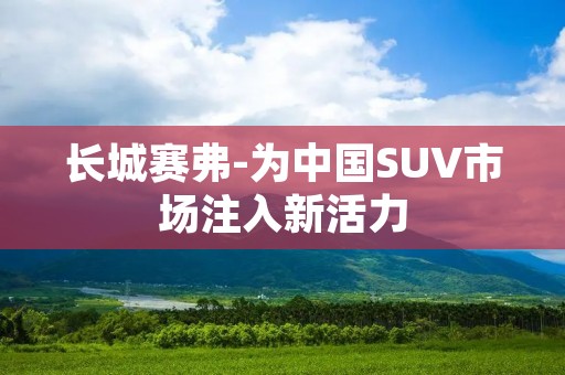 长城赛弗-为中国SUV市场注入新活力