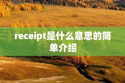 receipt是什么意思的简单介绍