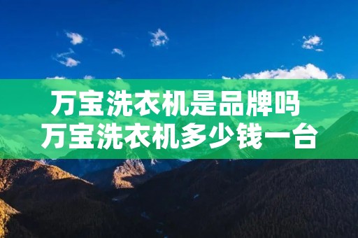 万宝洗衣机是品牌吗 万宝洗衣机多少钱一台