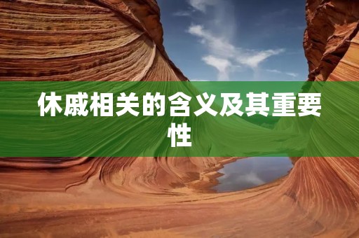 休戚相关的含义及其重要性