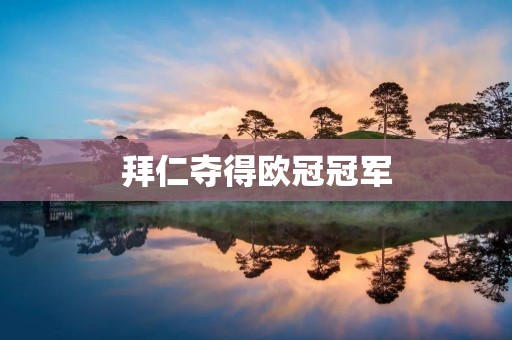 拜仁夺得欧冠冠军：德国足球再次霸主