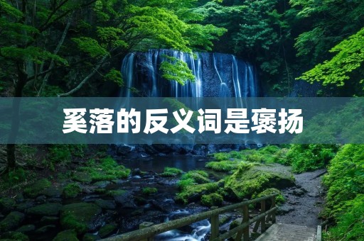 奚落的反义词是褒扬