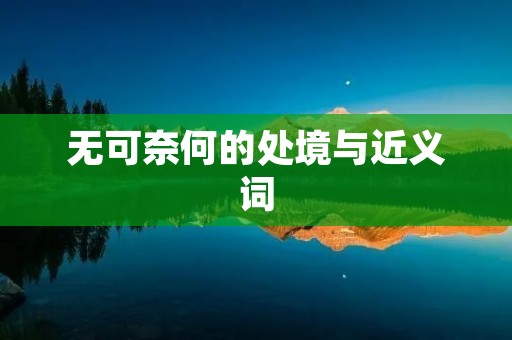 无可奈何的处境与近义词
