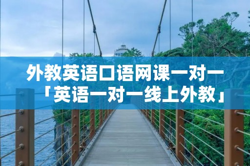 外教英语口语网课一对一「英语一对一线上外教」
