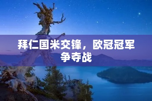 拜仁国米交锋,欧冠冠军争夺战 拜仁国米交锋,欧冠冠军争夺战