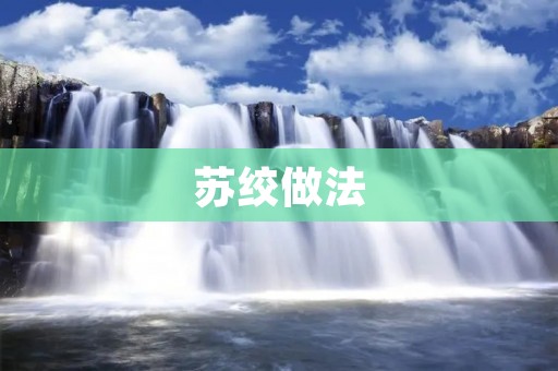 苏绞做法：传统技艺的传承与创新