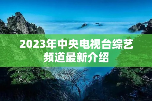 2023年中央电视台综艺频道最新介绍 2023年中央电视台综艺频道最新介绍