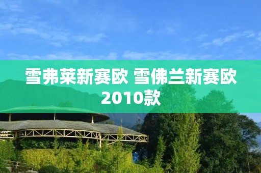 雪弗莱新赛欧 雪佛兰新赛欧2010款