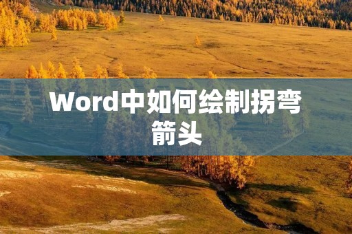 Word中如何绘制拐弯箭头
