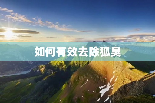 如何有效去除狐臭