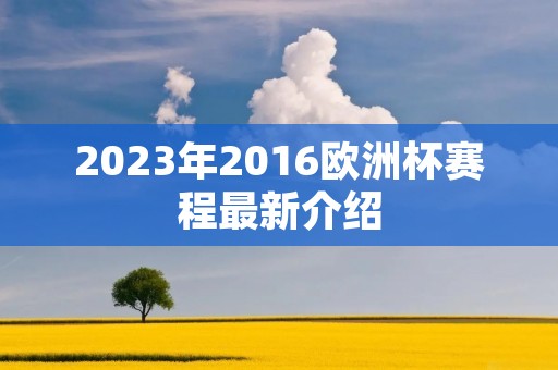 2023年2016欧洲杯赛程最新介绍