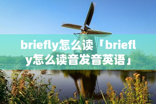 briefly怎么读「briefly怎么读音发音英语」