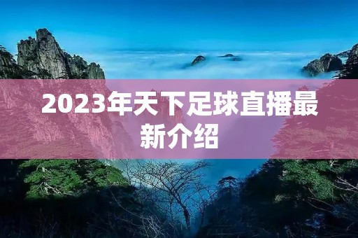 2023年天下足球直播最新介绍