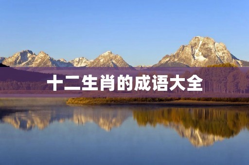 十二生肖的成语大全