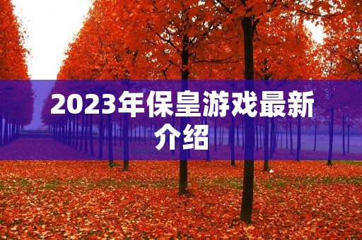 2023年保皇游戏最新介绍
