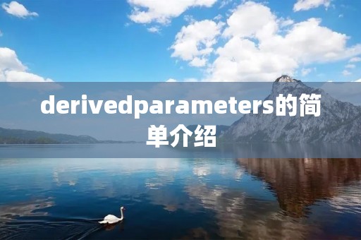 derivedparameters的简单介绍