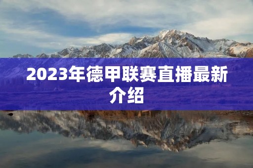 2023年德甲联赛直播最新介绍