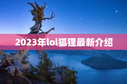2023年lol狐狸最新介绍