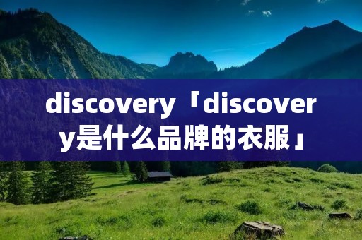 discovery「discovery是什么品牌的衣服」
