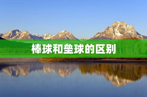 棒球和垒球的区别 棒球和垒球的区别