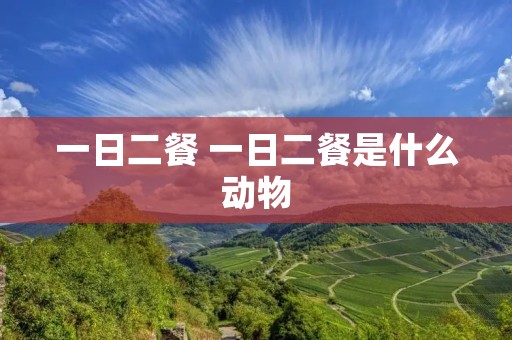 一日二餐 一日二餐是什么动物