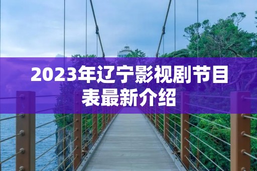 2023年辽宁影视剧节目表最新介绍