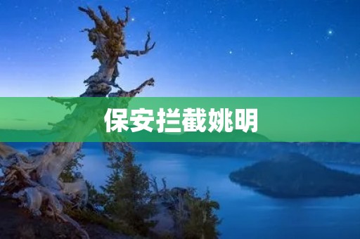 保安拦截姚明:保安工作中的规范与挑战 保安拦截姚明:保安工作中的规范与挑战