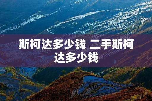 斯柯达多少钱 二手斯柯达多少钱