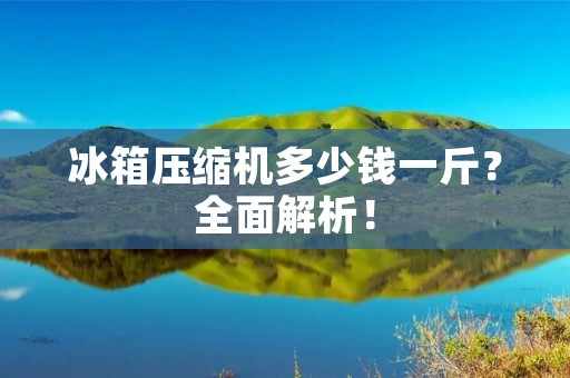 冰箱压缩机多少钱一斤?全面解析! 冰箱压缩机多少钱一斤?全面解析!