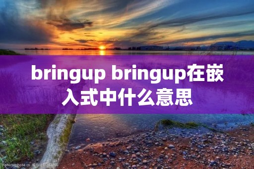 bringup bringup在嵌入式中什么意思