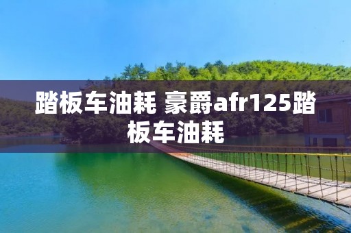踏板车油耗 豪爵afr125踏板车油耗 踏板车油耗 豪爵afr125踏板车油耗