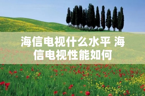 海信电视什么水平 海信电视性能如何 海信电视什么水平 海信电视性能如何
