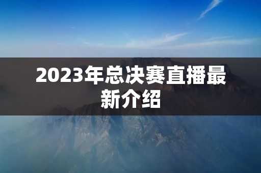 2023年总决赛直播最新介绍