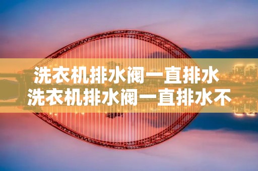 洗衣机排水阀一直排水 洗衣机排水阀一直排水不停 洗衣机排水阀一直排水 洗衣机排水阀一直排水不停
