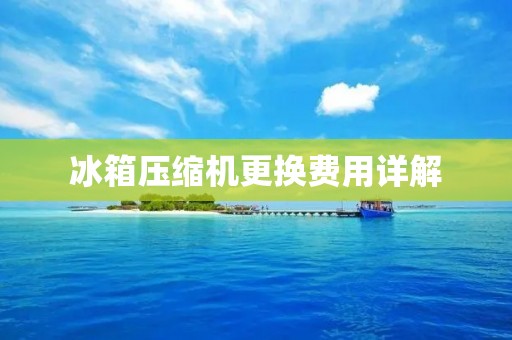 冰箱压缩机更换费用详解 冰箱压缩机更换费用详解