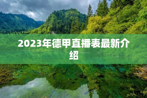 2023年德甲直播表最新介绍