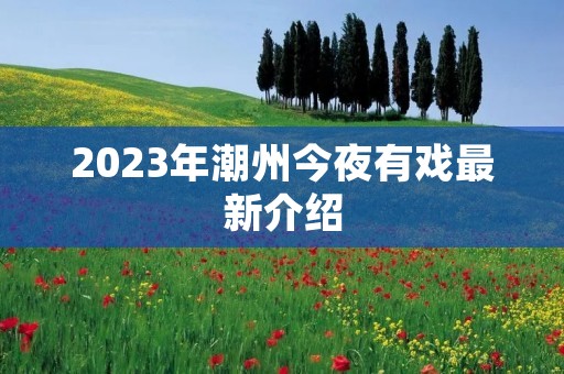 2023年潮州今夜有戏最新介绍
