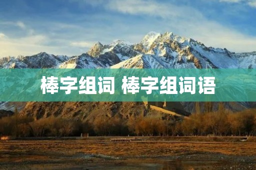 棒字组词 棒字组词语